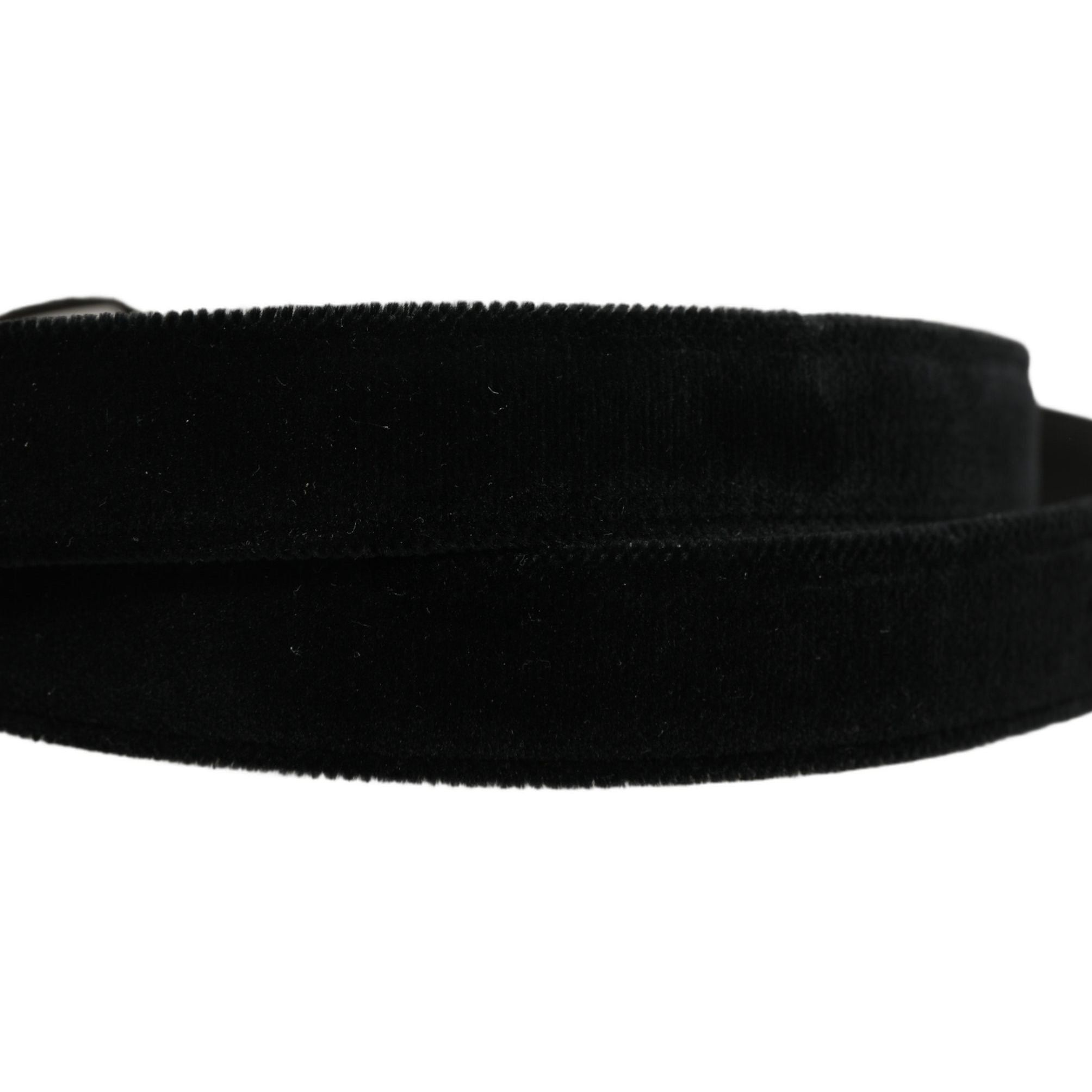 Dolce & Gabbana Black Cotton Metal Buckle Classic Men Belt