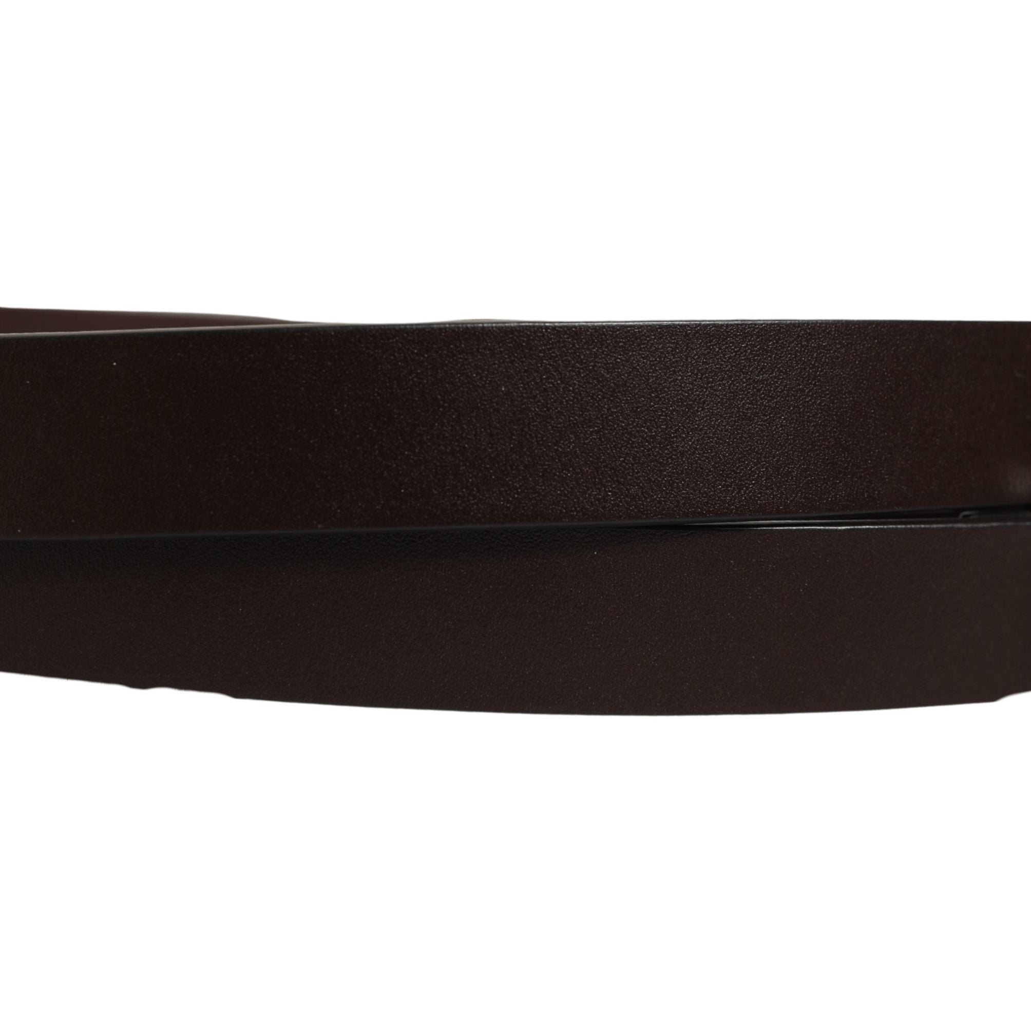 Dolce & Gabbana Brown Leather Double Wrap Metal Buckle Belt