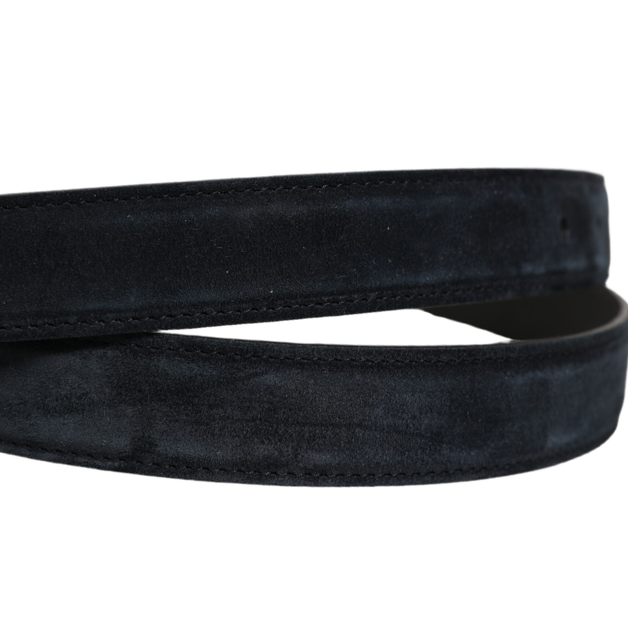 Dolce & Gabbana Men Black Leather Gold Tone Metal Buckle Belt