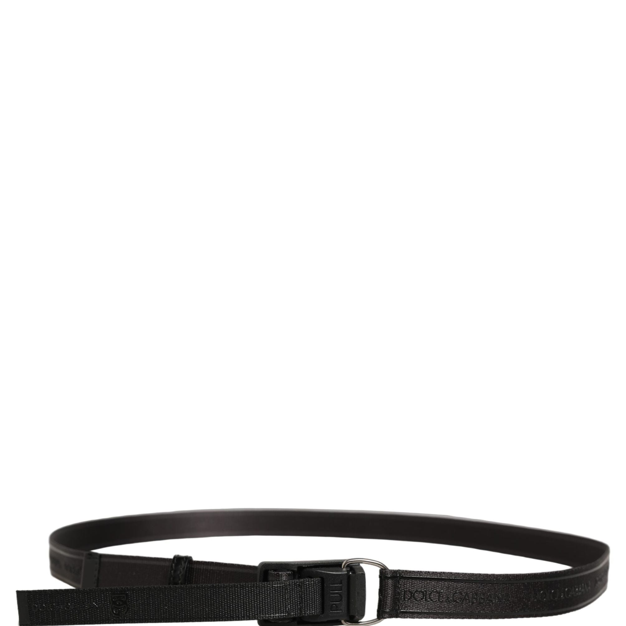 Dolce & Gabbana Men Black Nylon Webbing Plastic Buckle Belt
