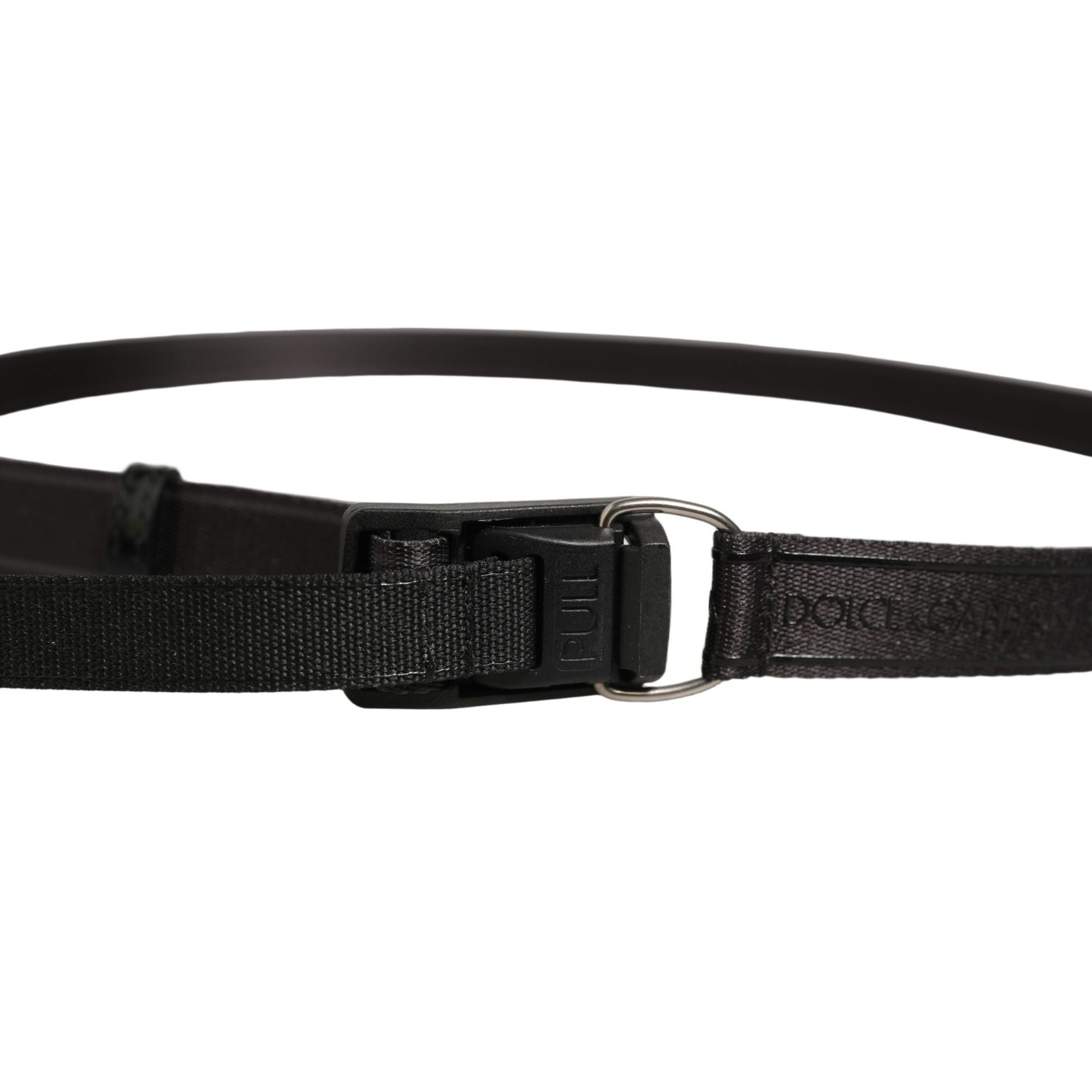 Dolce & Gabbana Men Black Nylon Webbing Plastic Buckle Belt