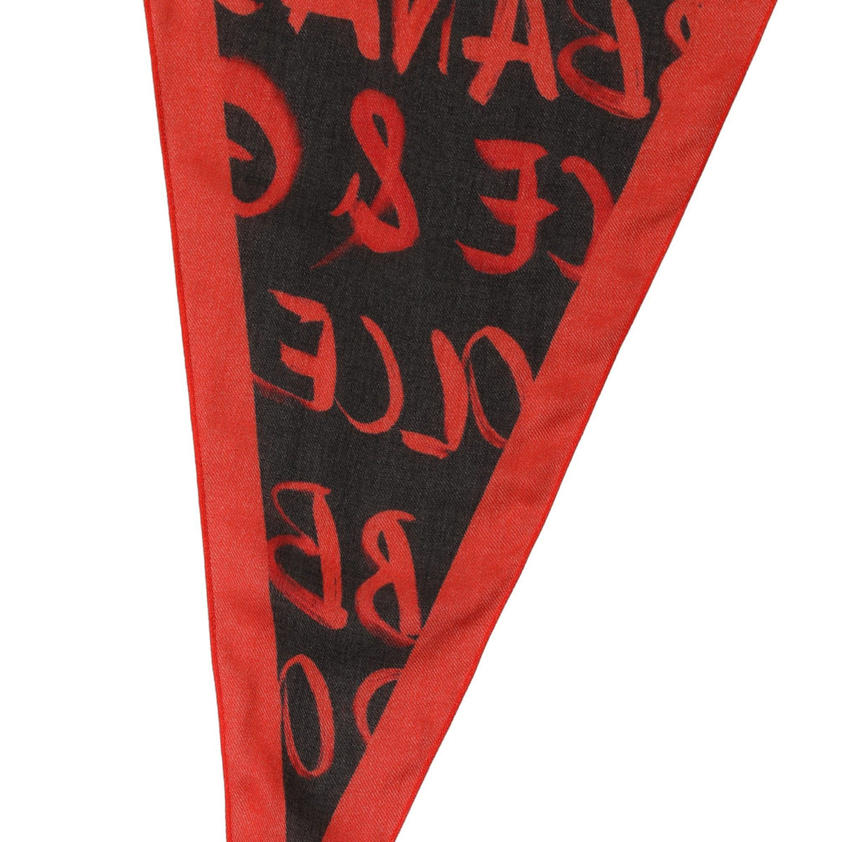 Dolce & Gabbana Men Red Black Graffiti Logo Lace Stole Scarf
