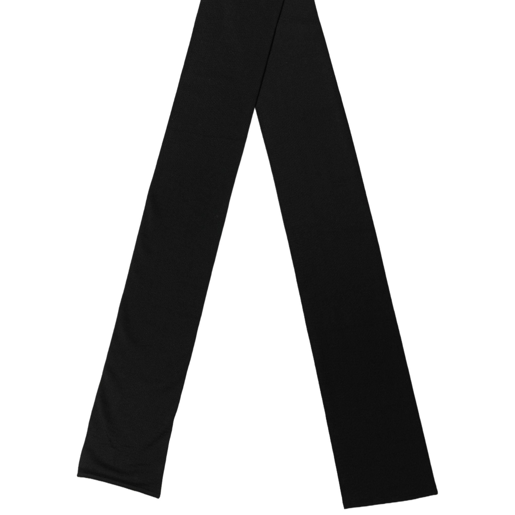 Dolce & Gabbana Black Wool Knitted Neck Shawl Foulard Scarf