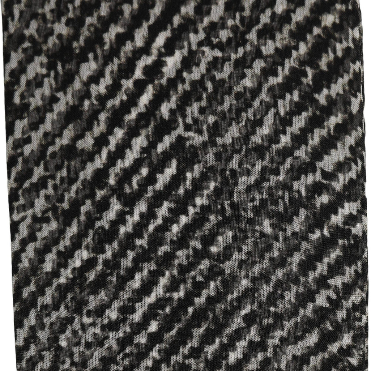 Dolce & Gabbana Black White Herringbone Tweed Shawl Scarf