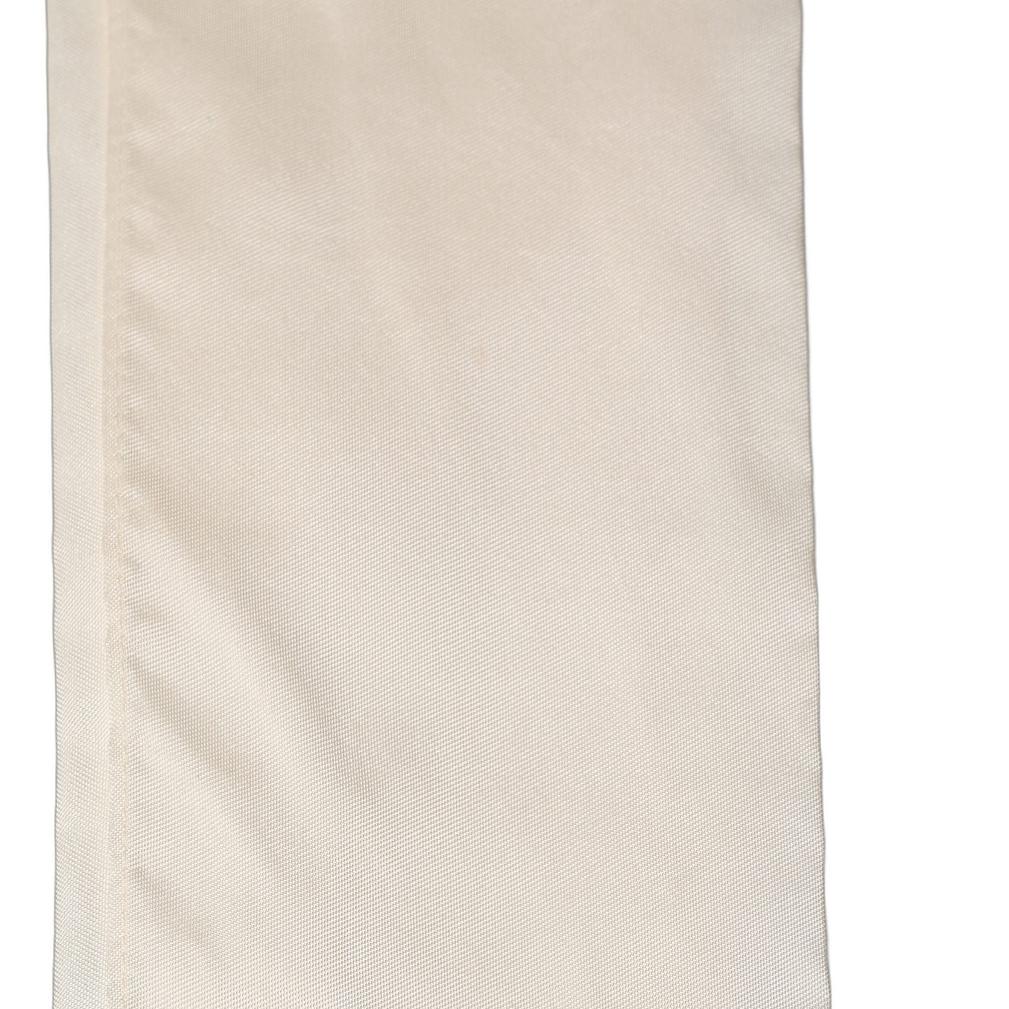Dolce & Gabbana Men Cream Satin Silk Fringed Neck Shawl Scarf