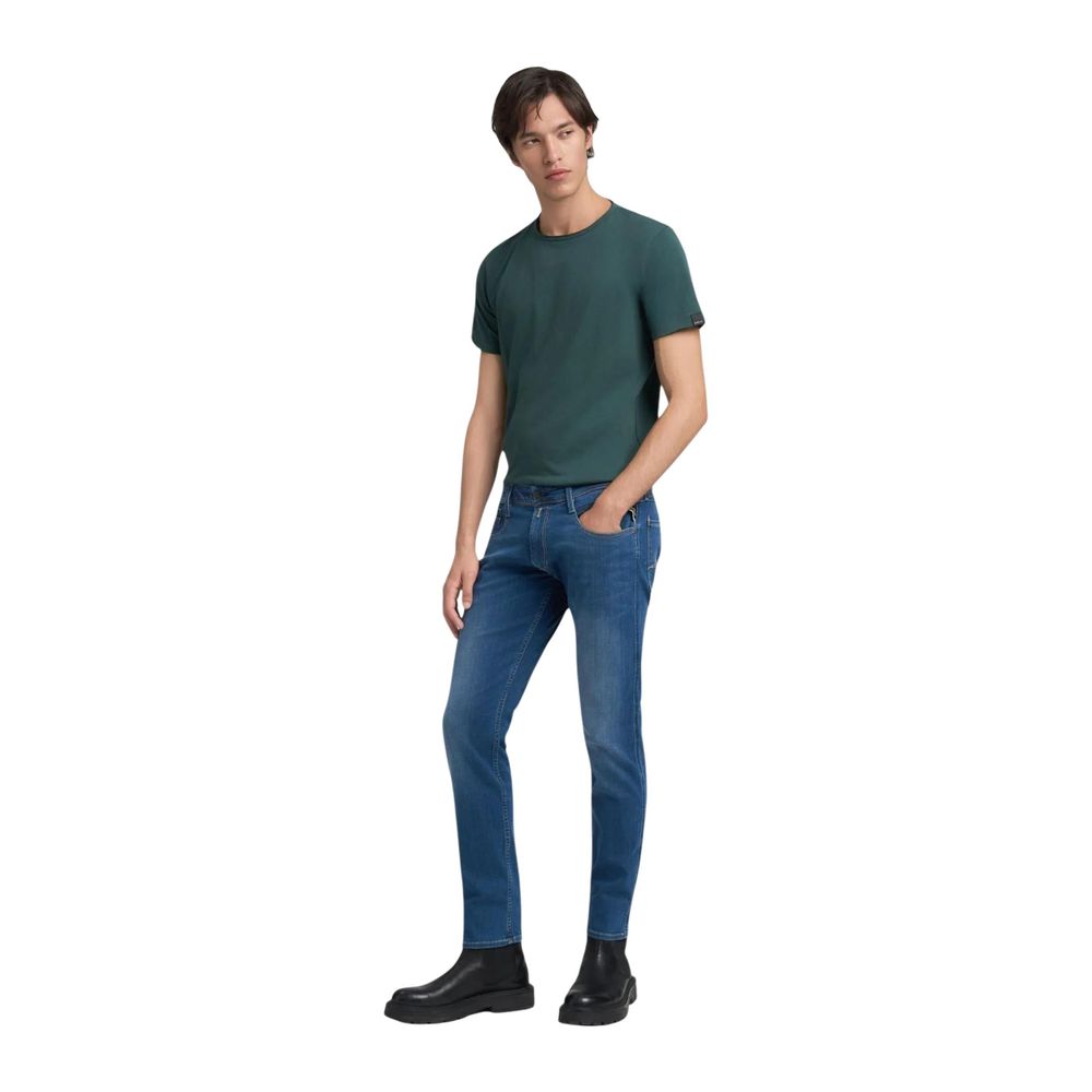 Replay Blue Cotton Skinny Jeans