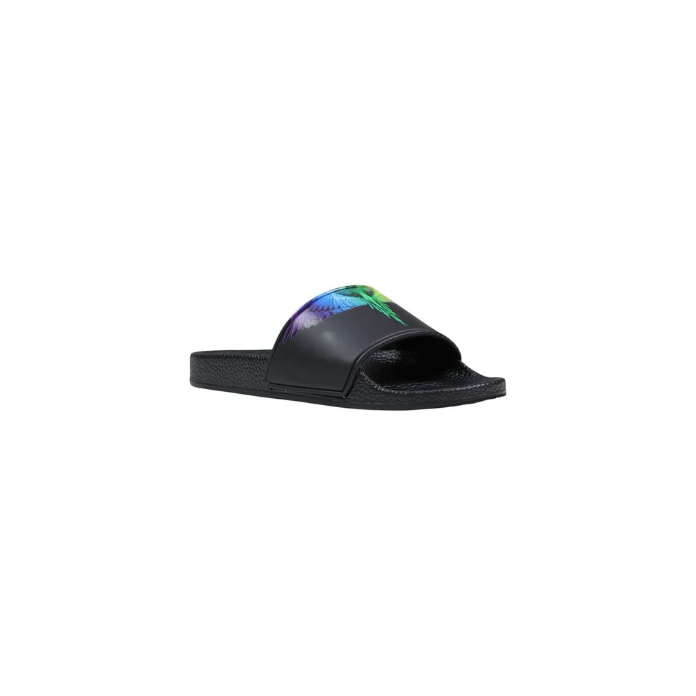 County of Milan Black Synthetic Slippers