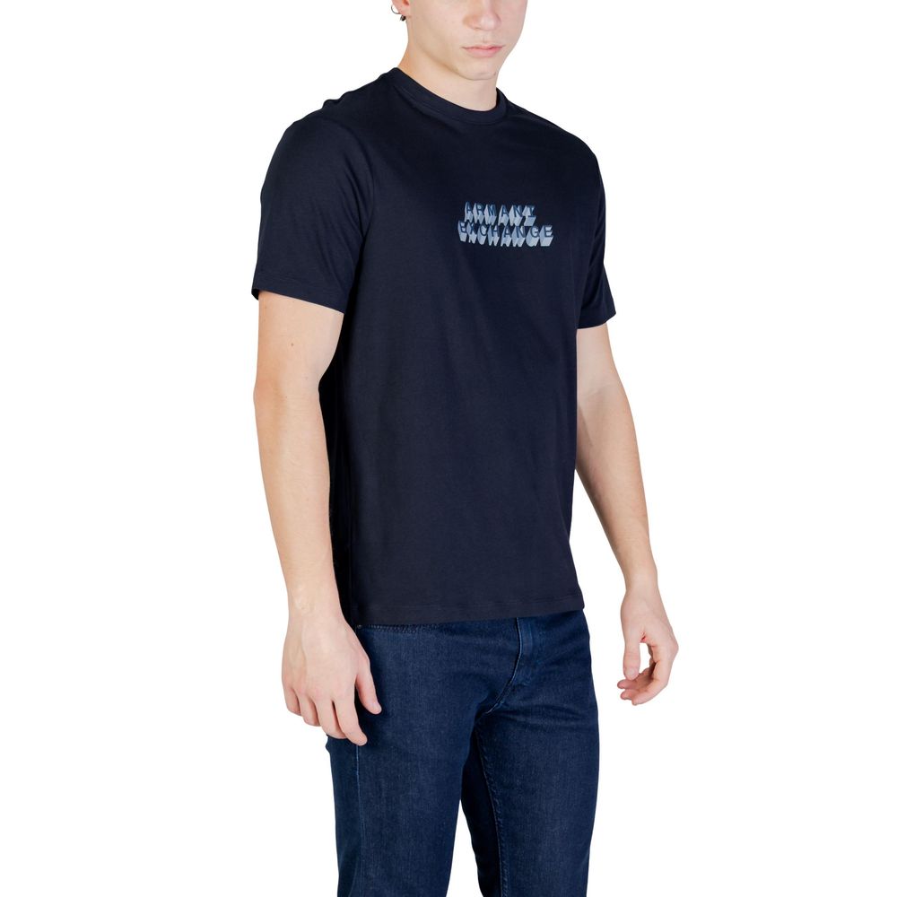 Armani Exchange Blue Cotton T-Shirt