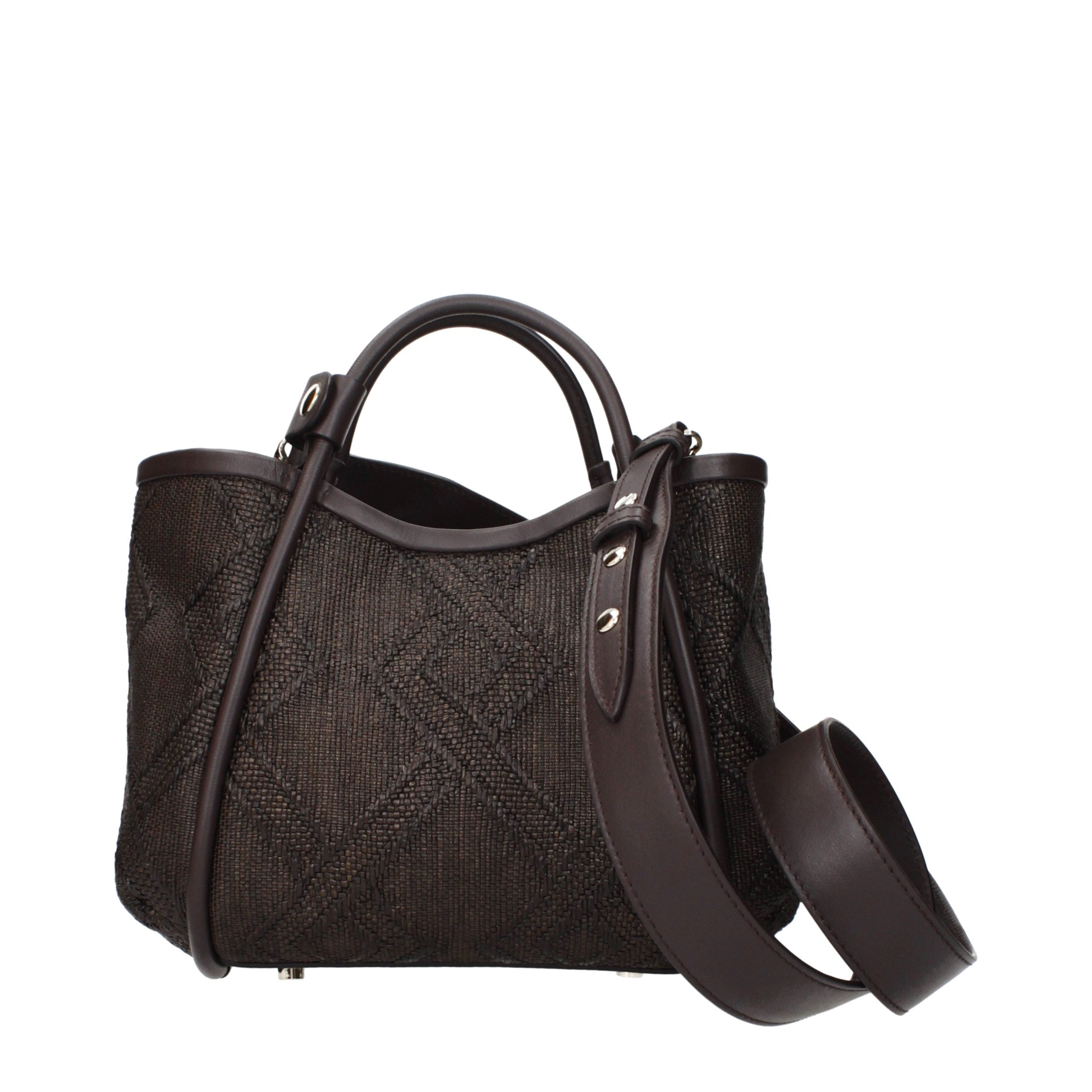 Max Mara Brown Raffia Handbag