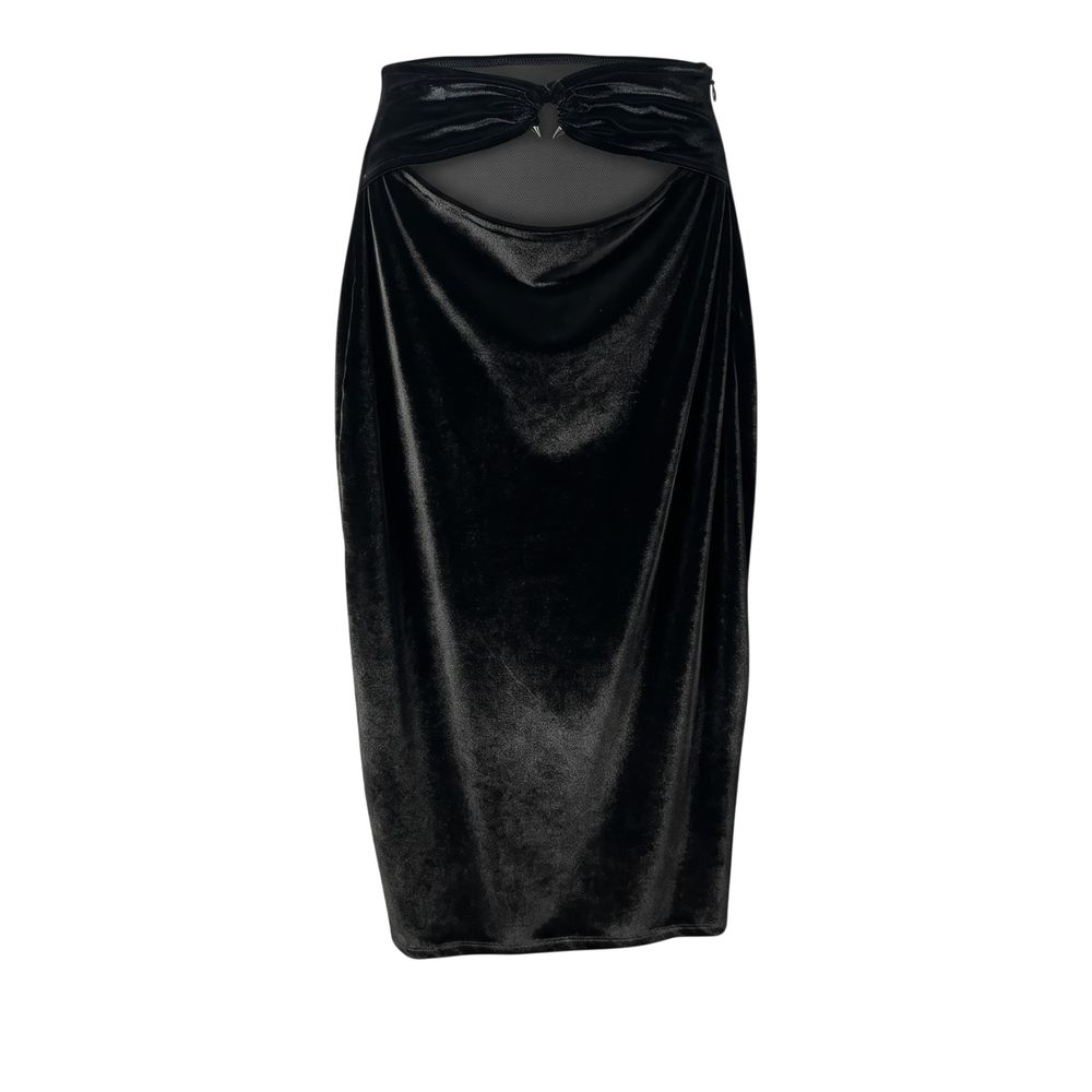 Philipp Plein Black Cotton Women Skirt