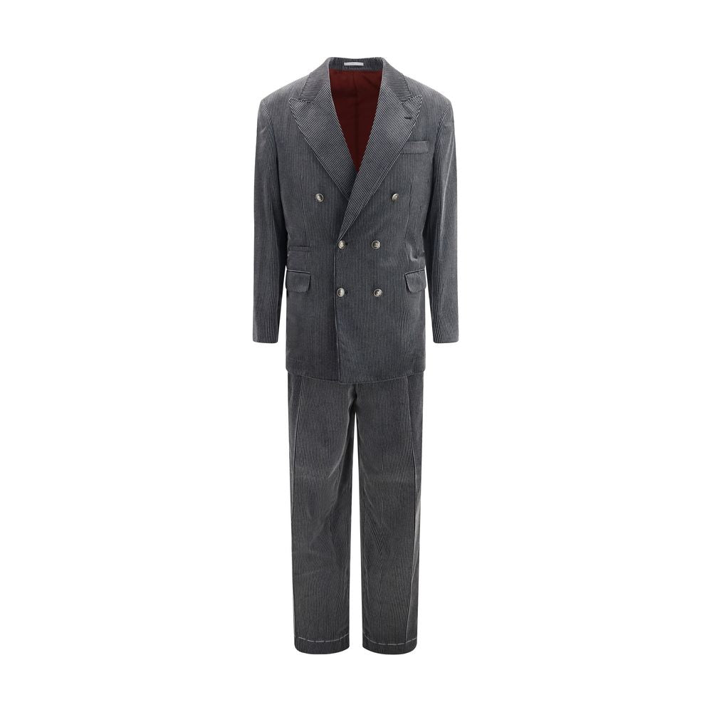 Brunello Cucinelli Gray Cotton Suit