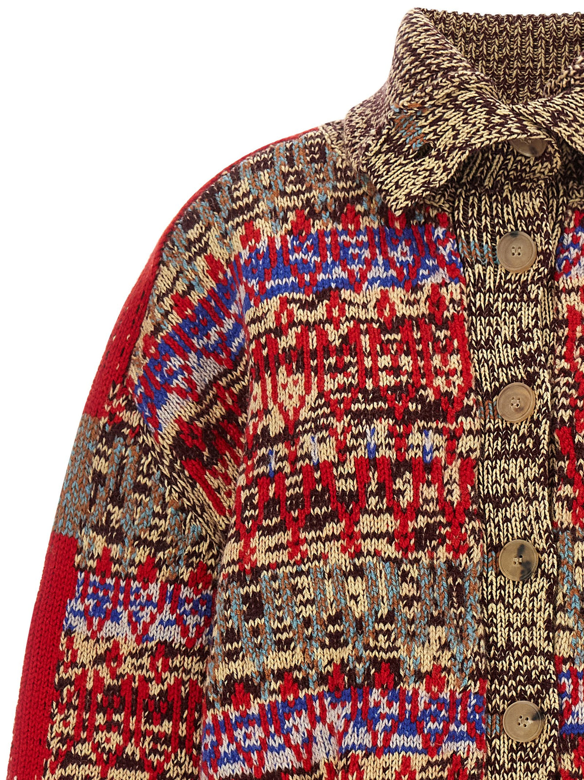 Dries Van Noten Multicolor Wool Cardigan