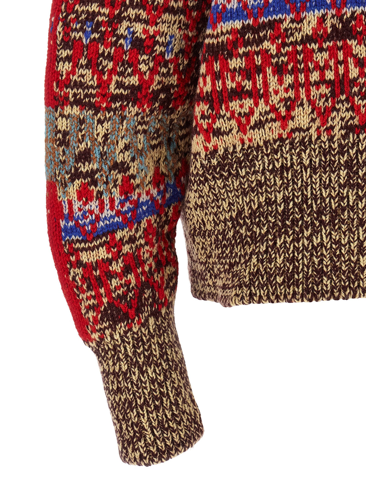 Dries Van Noten Multicolor Wool Cardigan