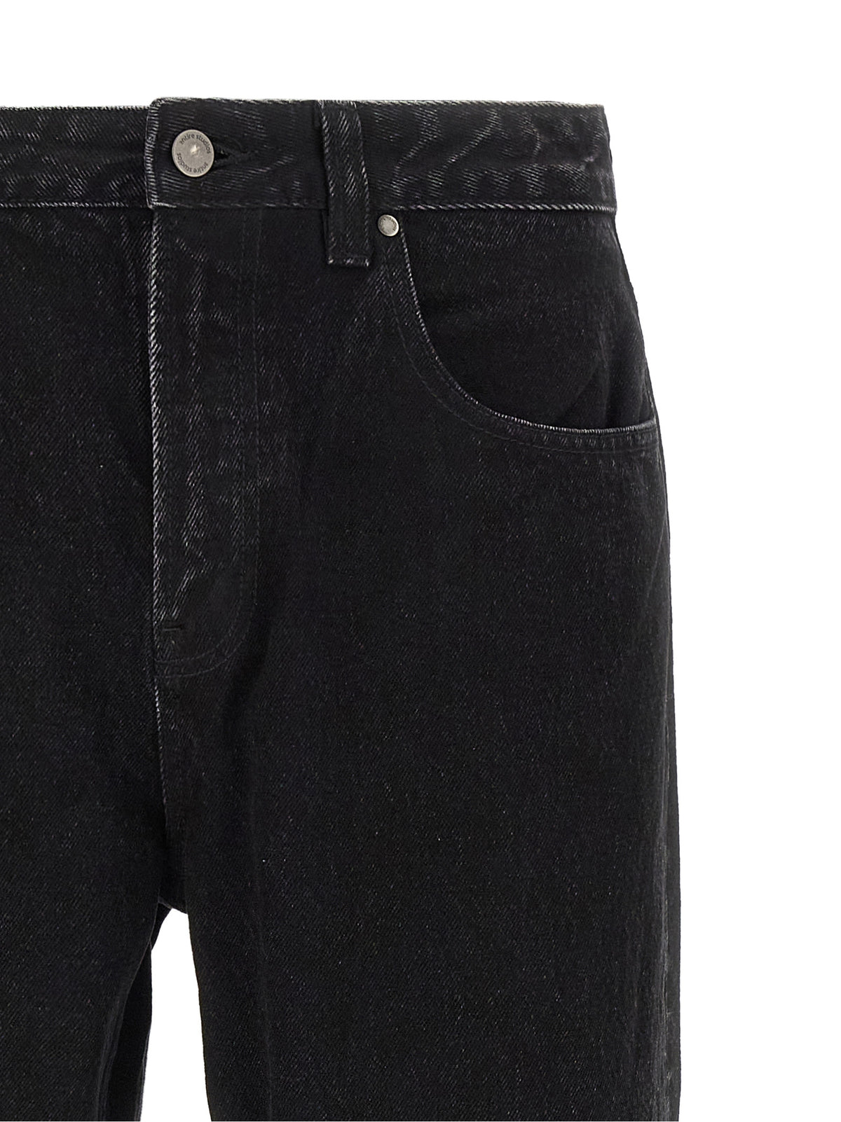 Entire Studios Black Cotton Straight-Leg Jeans