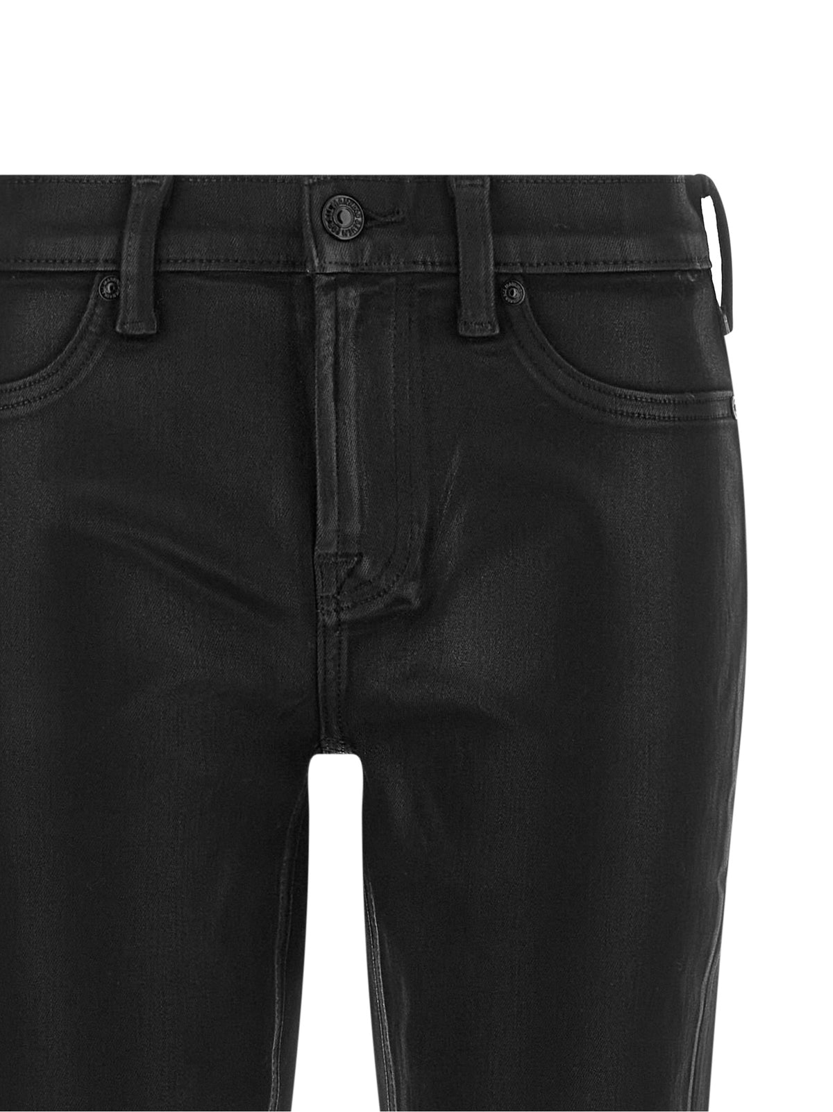 7 For All Mankind Black Cotton Cropped Jeans