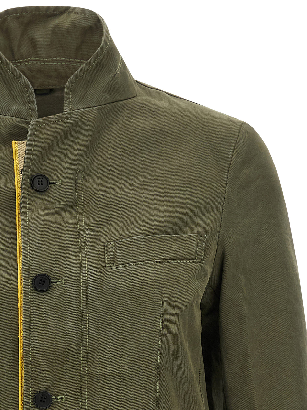 Fendi Bicolor Cotton Full-Length Jacket