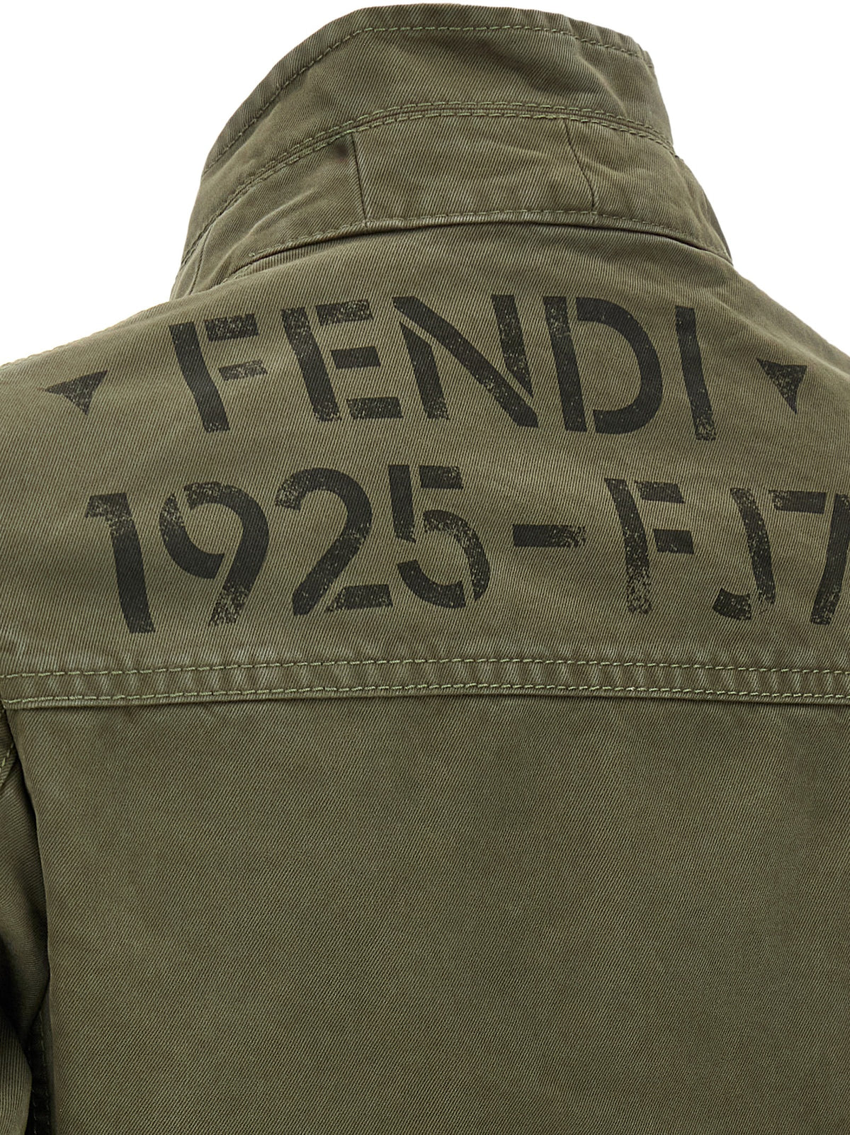 Fendi Bicolor Cotton Full-Length Jacket