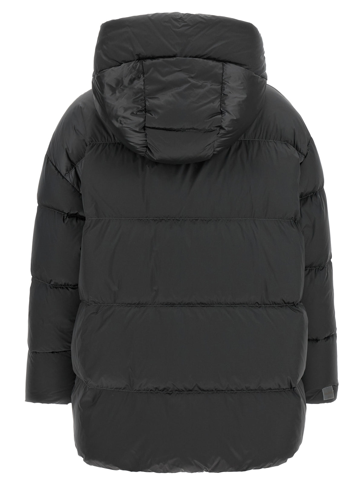 Max Mara Gray Polyamide Full-Length Jacket