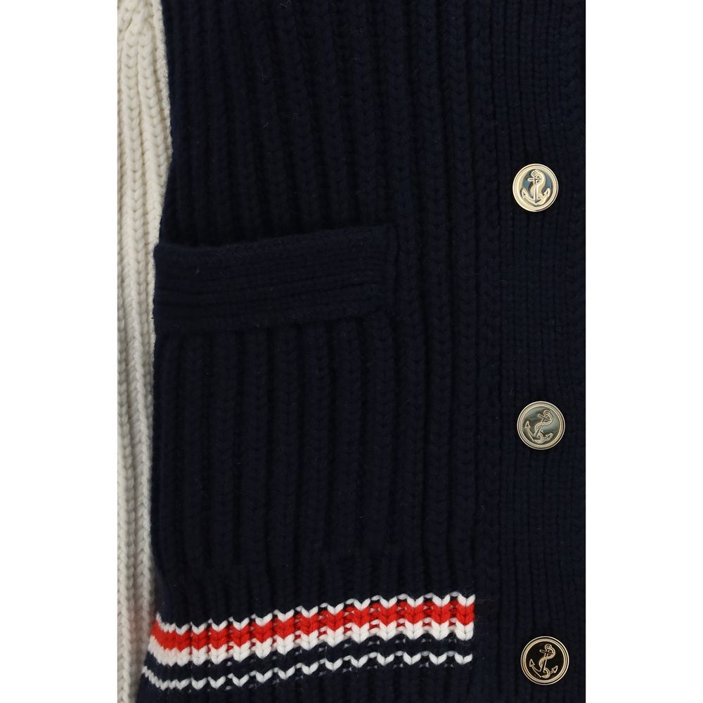 Thom Browne Blue Cashmere Cardigan