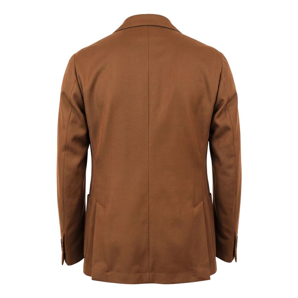 Roberto Pepe Luxury Brown Viscose Men Jacket