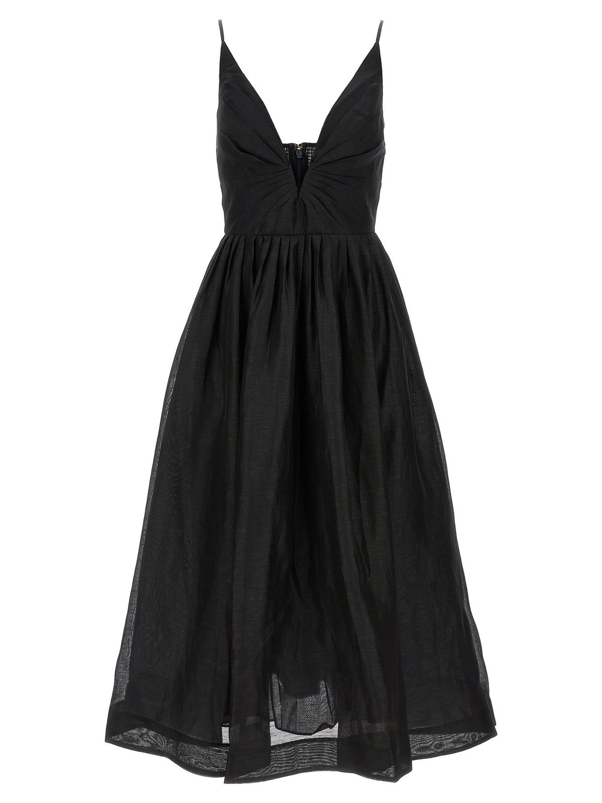 Zimmermann Black Linen Cocktail Dress