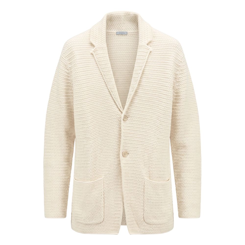 Malo White Cotton Men's Cardigan