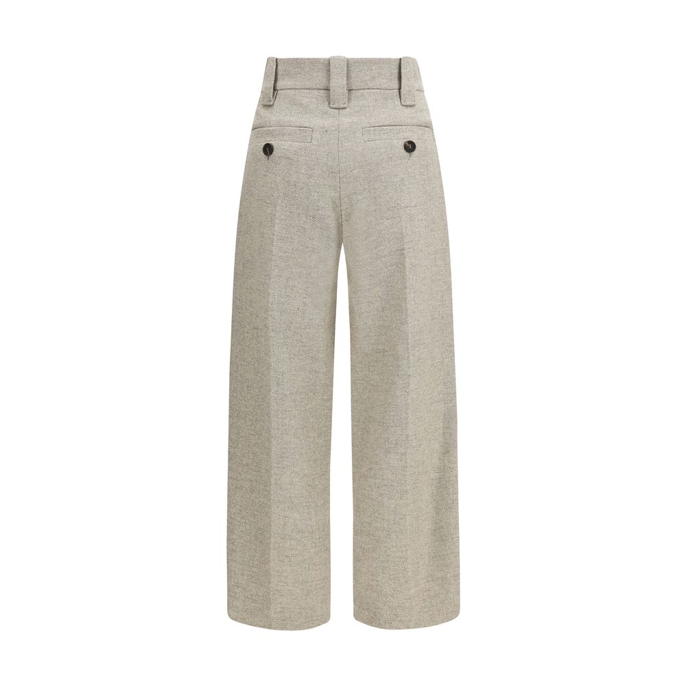 Brunello Cucinelli Beige Wool Oves Aries Dress Pants