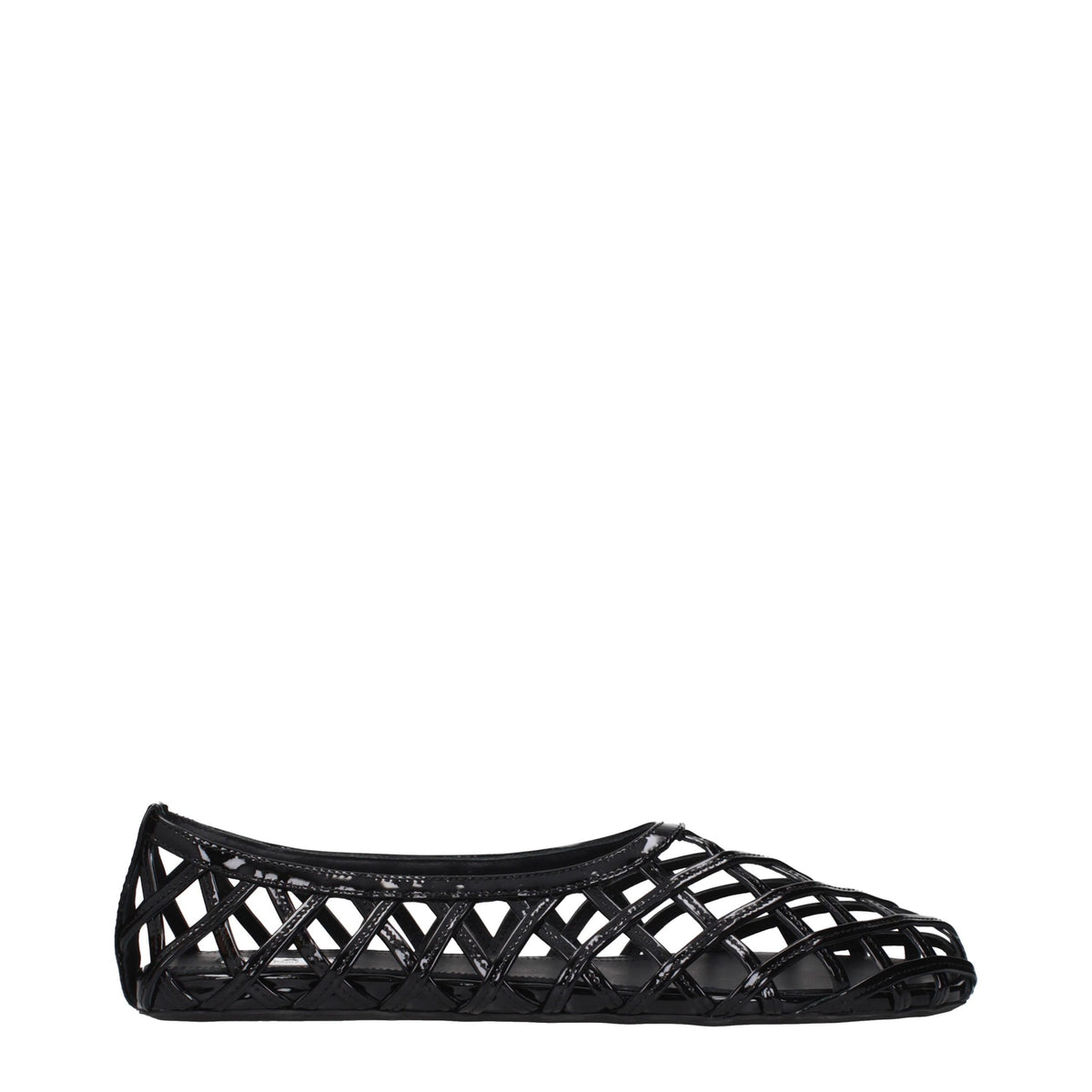 Alaïa Black Leather Ballet Flats