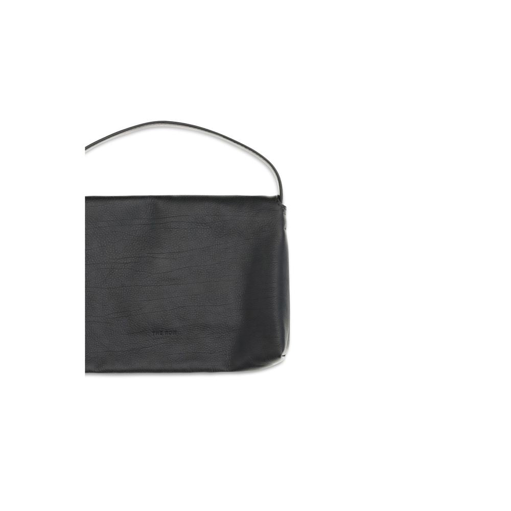 The Row Black Calf Leather Bos Taurus Shoulder Bag