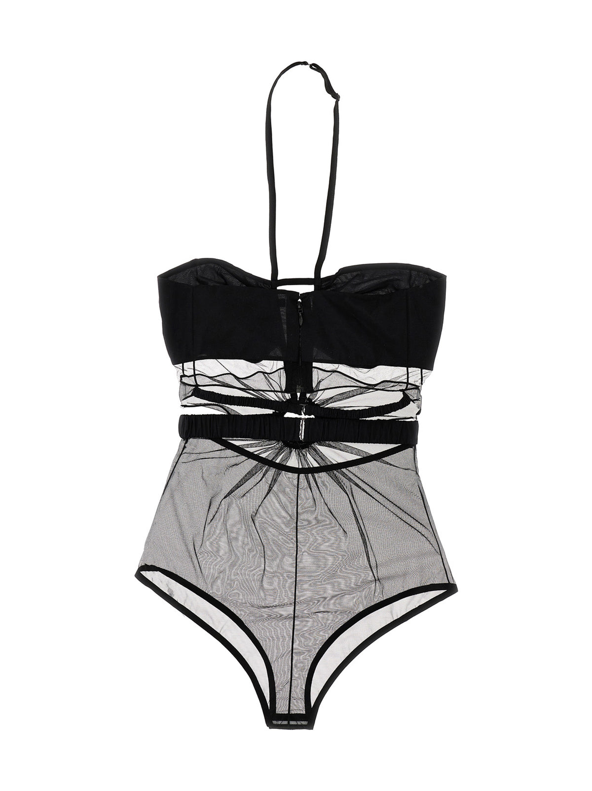 Nensi Dojaka Black Polyamide Bodysuit