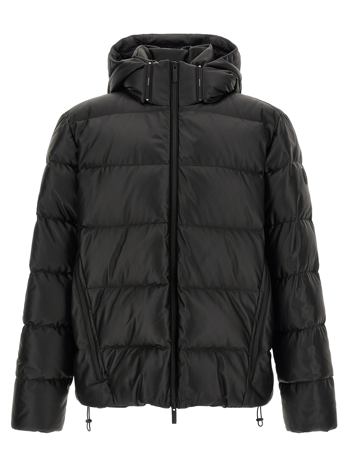 Moncler Black Leather Leather Jacket