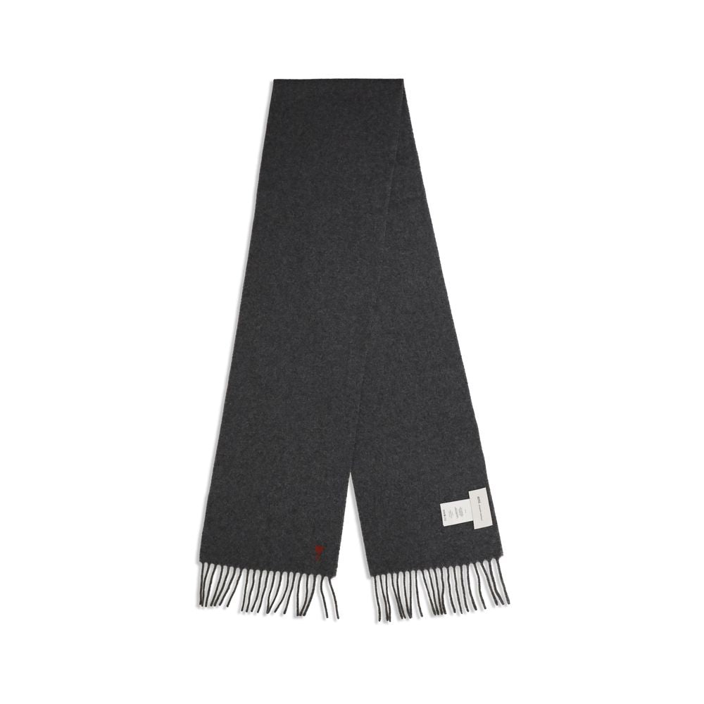 Ami Paris Gray Wool Oves Aries Foulard