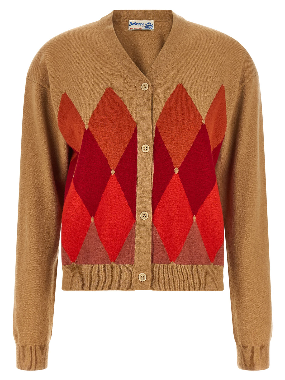 Ballantyne Beige Cashmere Cardigan