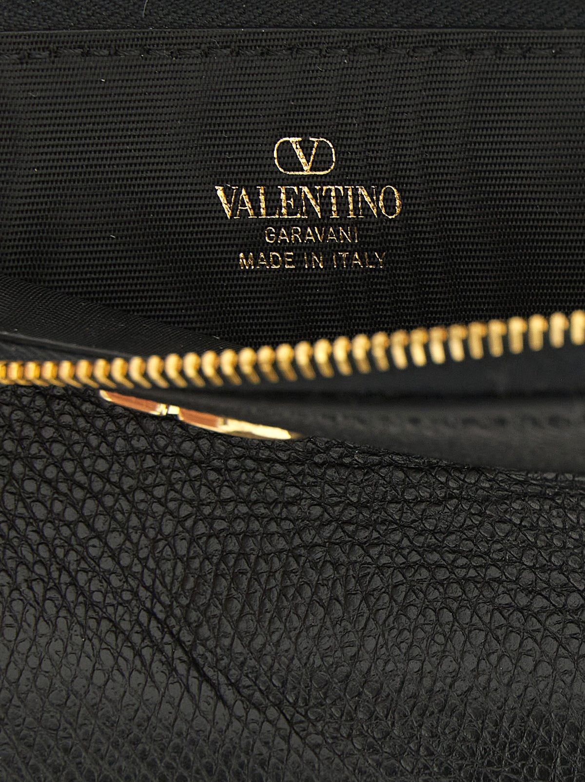 Valentino Garavani Black Lamb Leather Cardholder