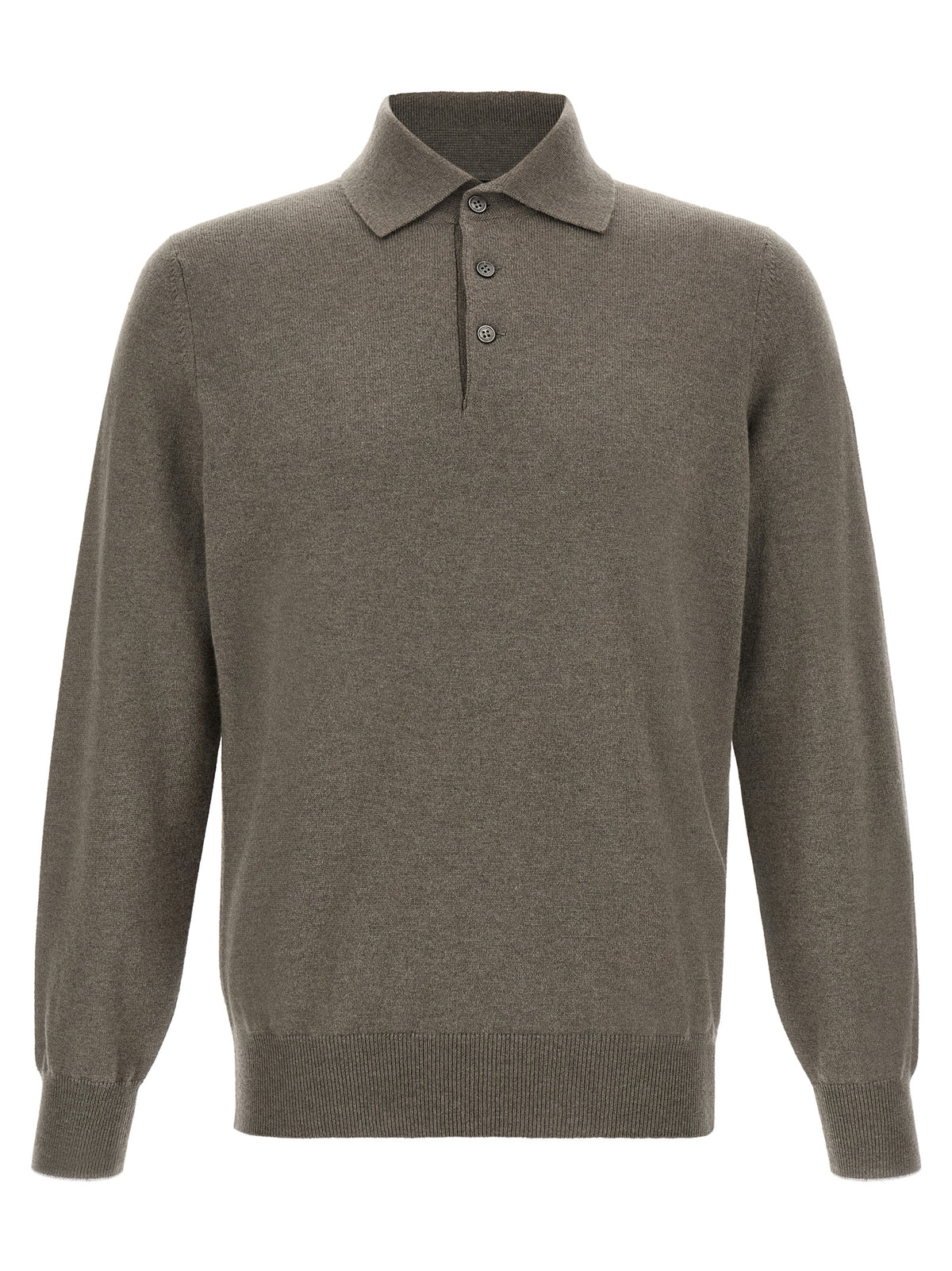 Brunello Cucinelli Bicolor Cashmere Polo Shirt