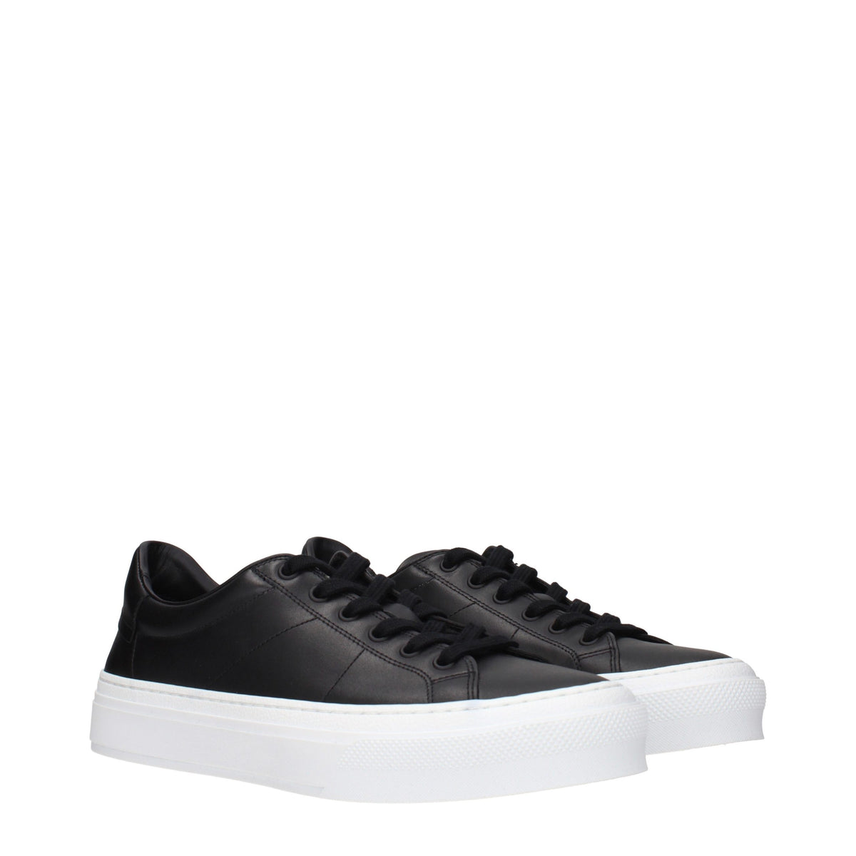 Givenchy Black Leather Low Top Sneakers