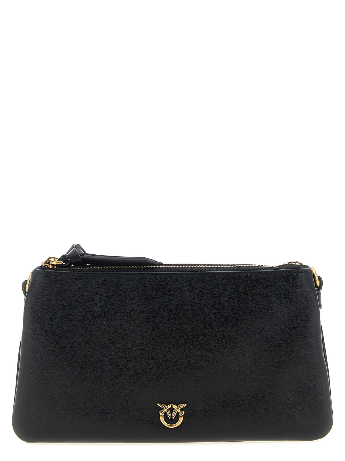 PINKO Black Calfskin Crossbody Bag
