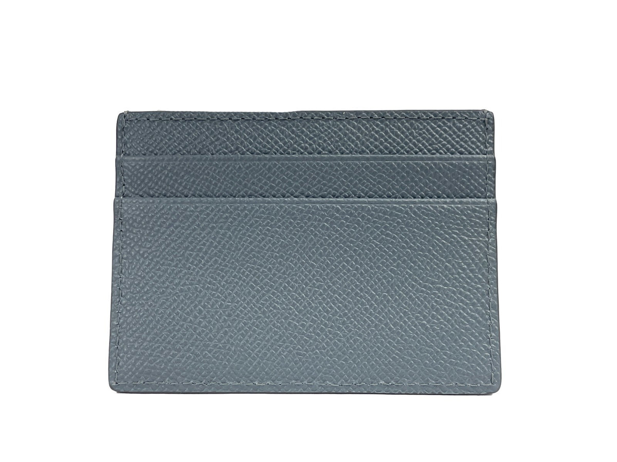 Burberry Sandon Business Small Grey Grained Leather Card Case Wallet