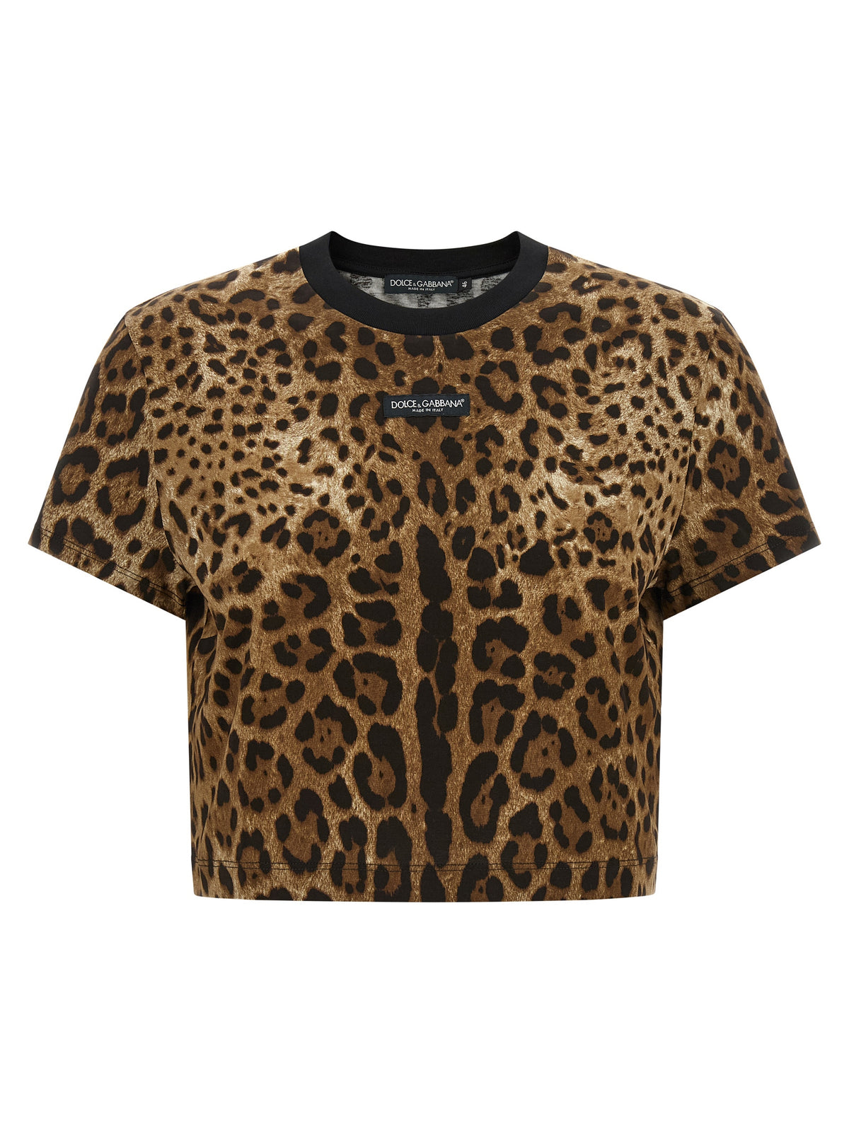 Dolce & Gabbana Brown Cotton T-Shirt