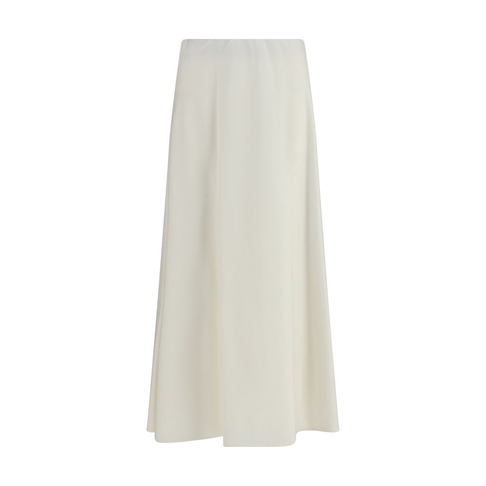 Brunello Cucinelli Beige Wool Oves Aries Midi Skirt