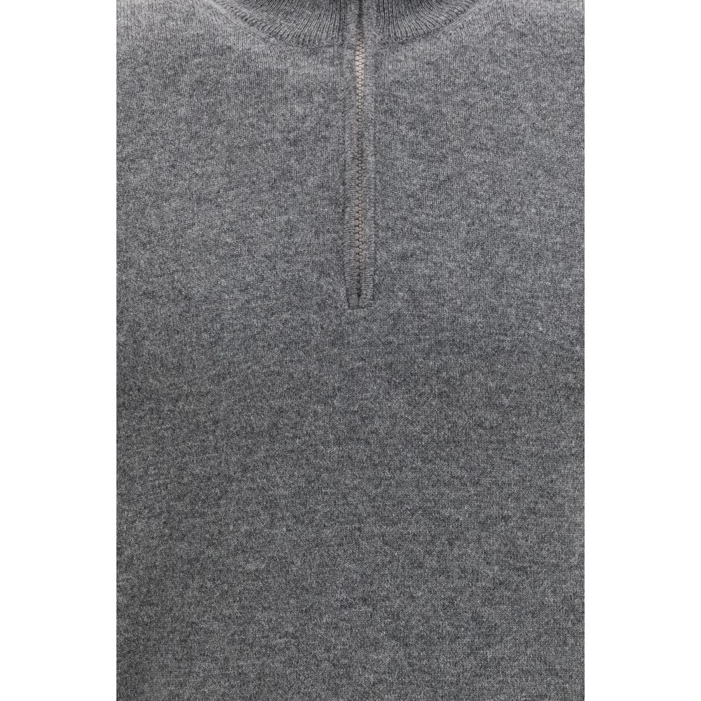 Brunello Cucinelli Gray Cashmere Sweatshirt