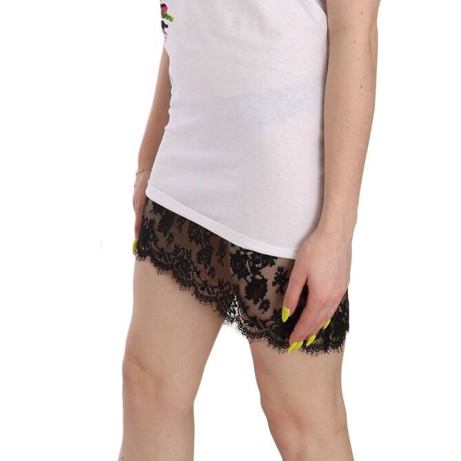 Dsquared² White Printed Crew Neck Sleeveless Bodycon Mini Dress