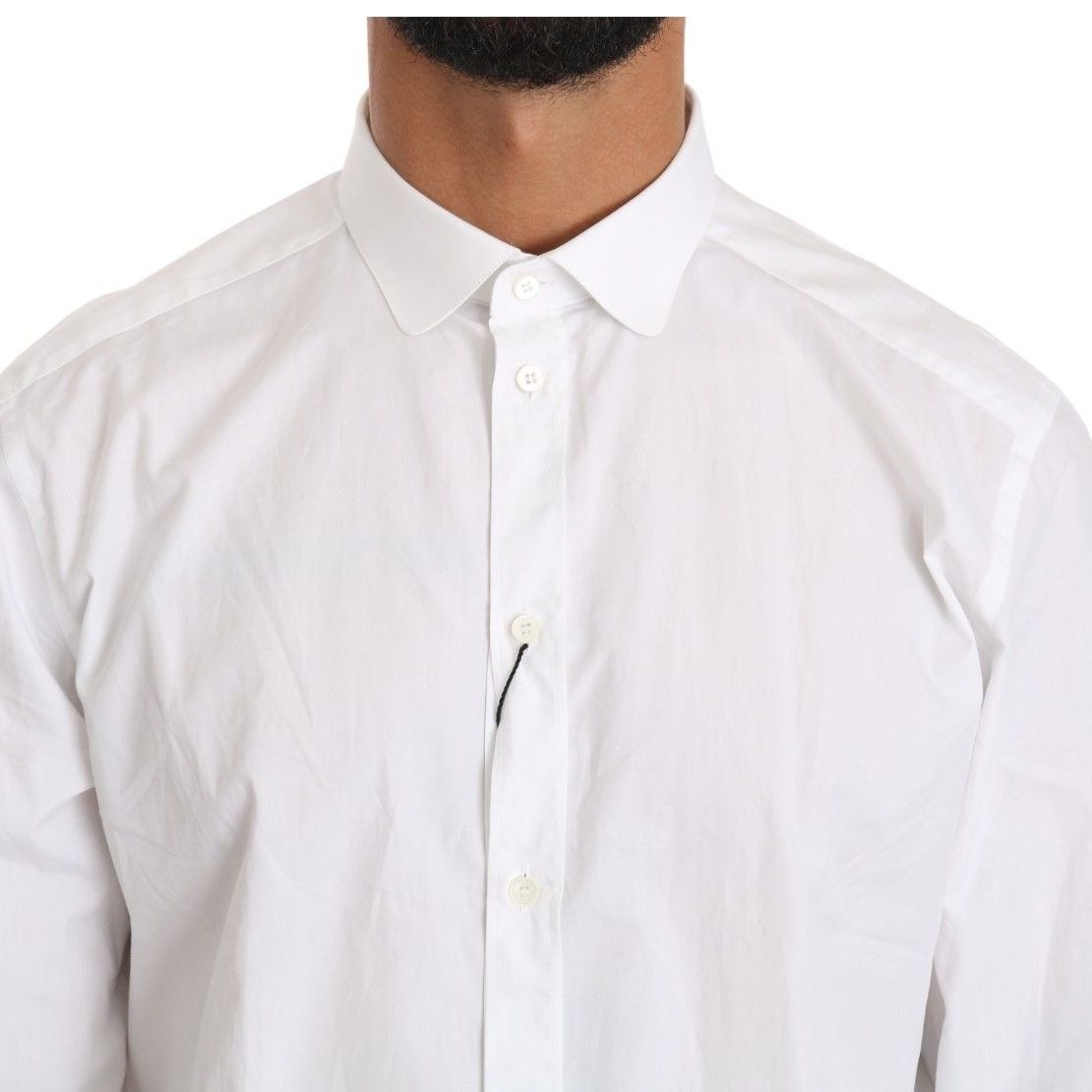 Dolce & Gabbana White Cotton Long Sleeve Top Shirt