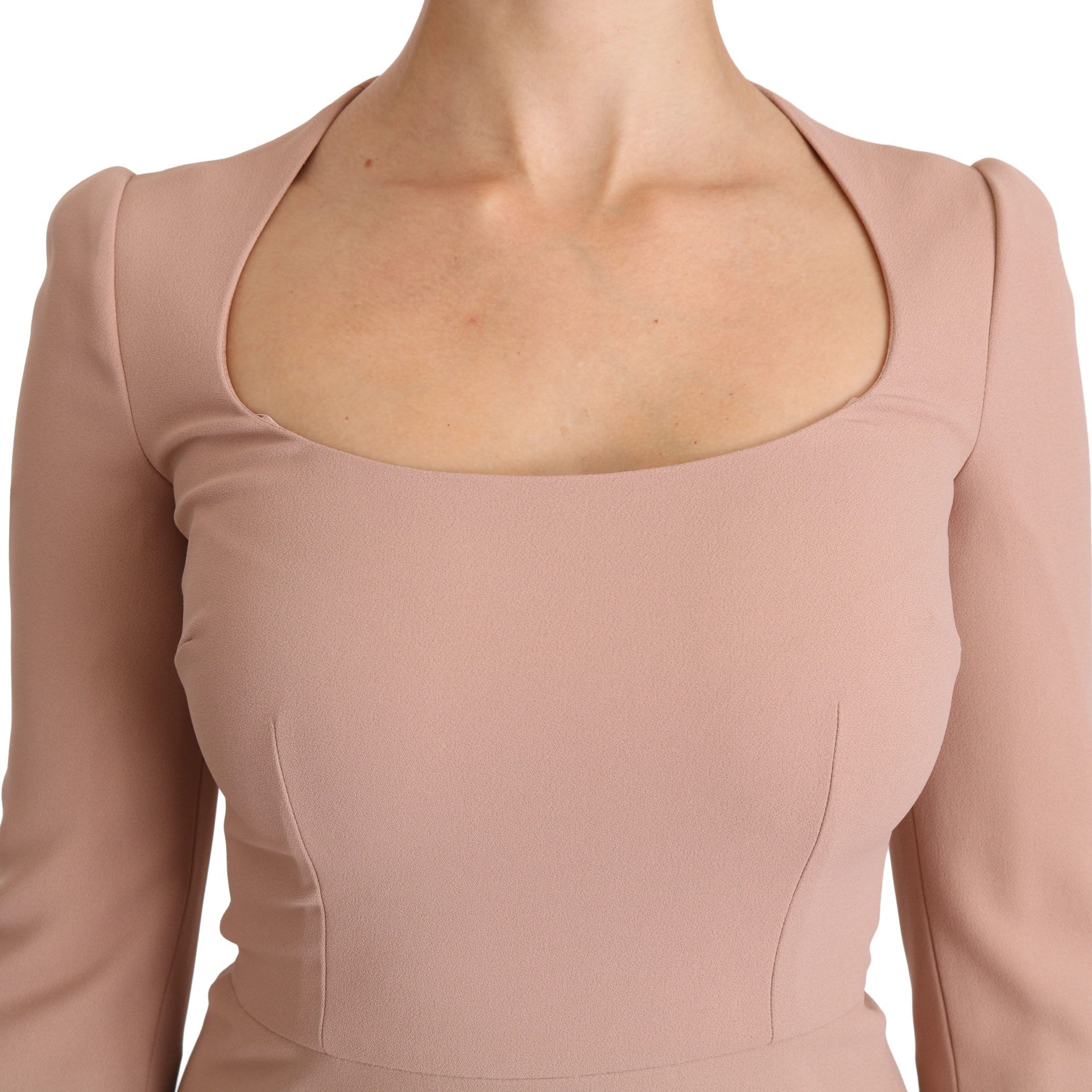 Dolce & Gabbana Pink 3/4 Sleeves A-line Viscose Dress