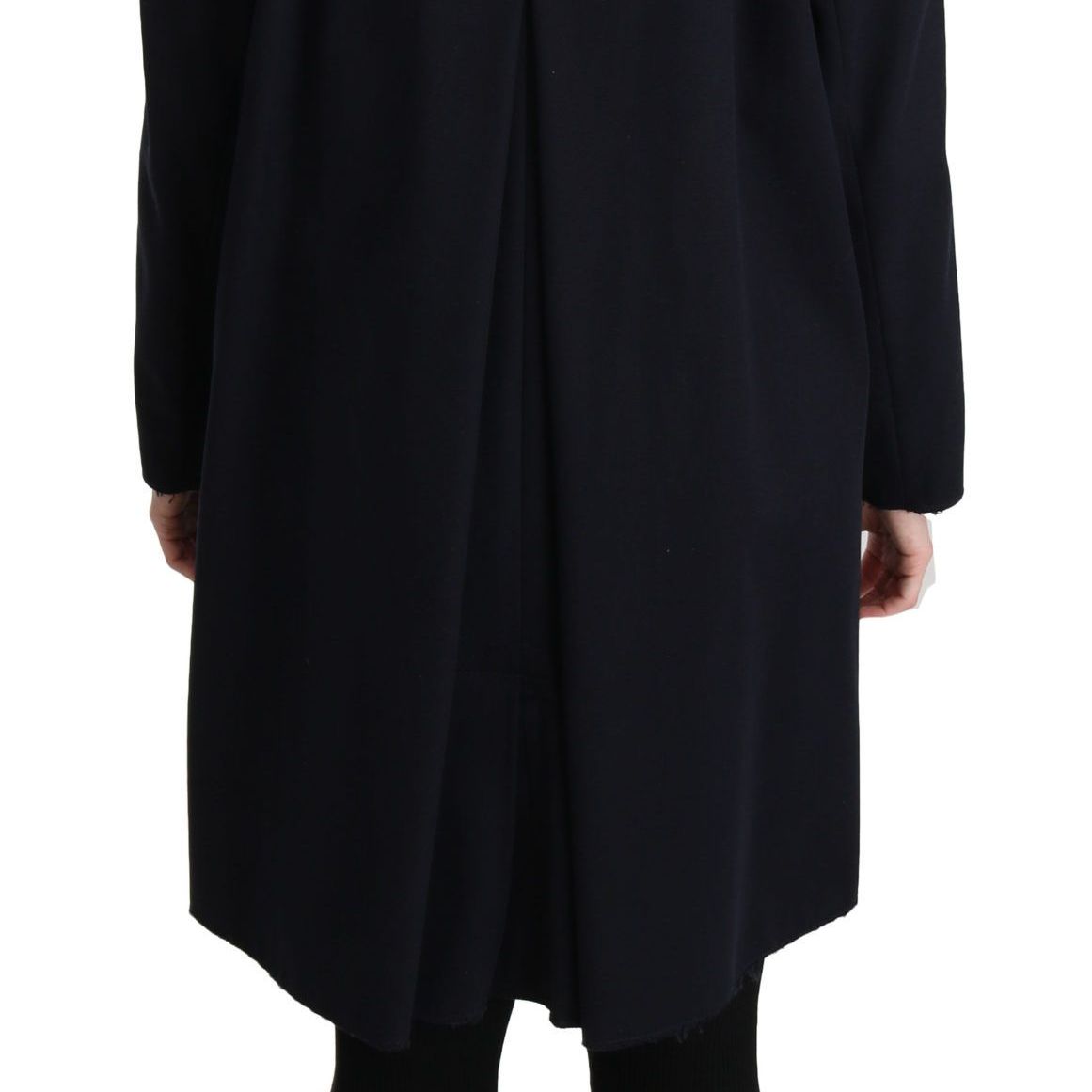 Dolce & Gabbana Coat Blue Cotton Women Trench Jacket