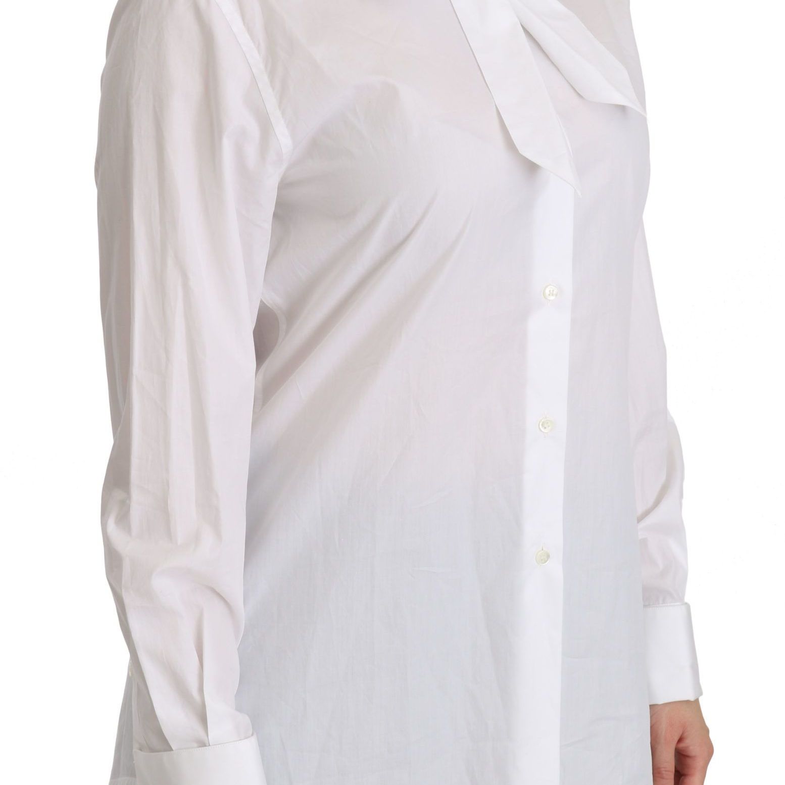 Dolce & Gabbana White Turtle Neck Long Sleeve Polo Shirt