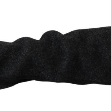Dolce & Gabbana Black Gray Mid Arm Length Mittens Wool Gloves