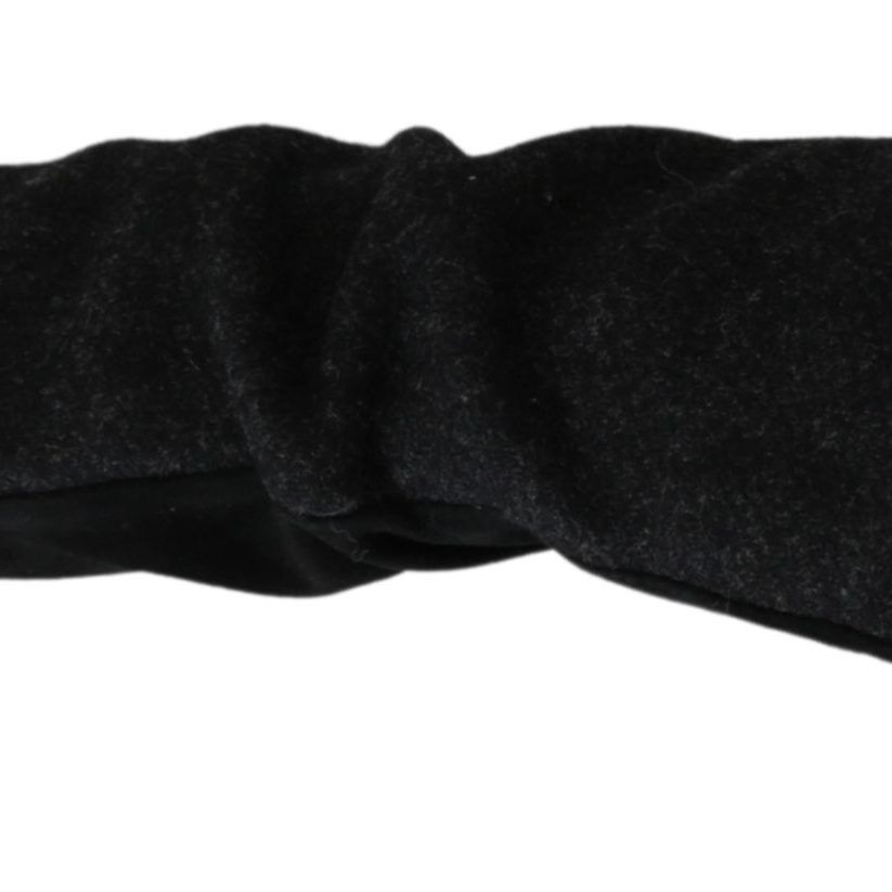 Dolce & Gabbana Black Gray Mid Arm Length Mittens Wool Gloves