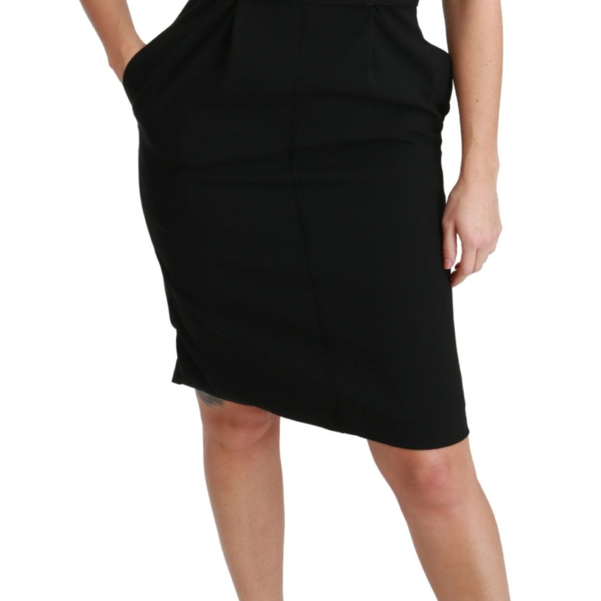 Dolce & Gabbana Black Sheath Stretch Formal Dress