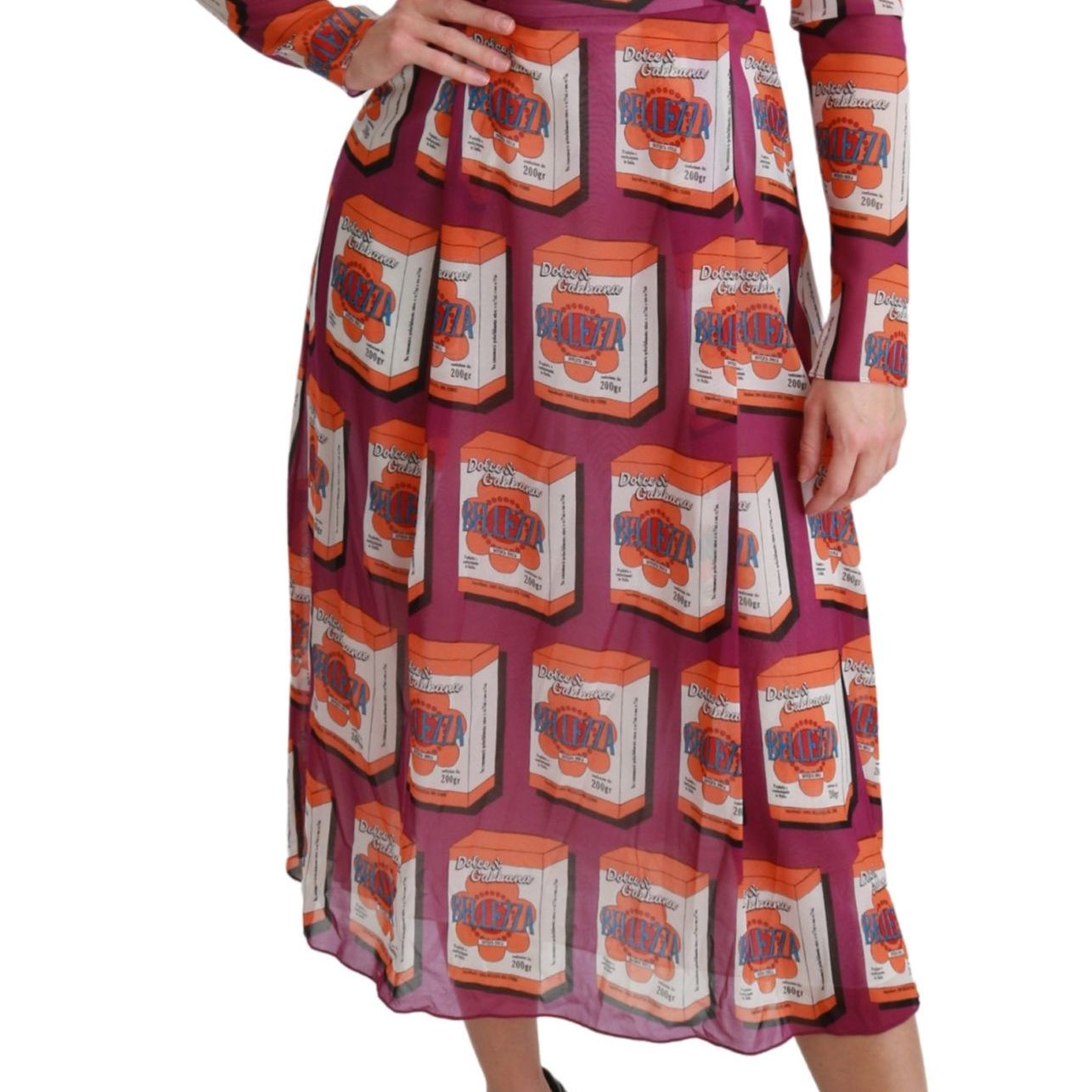 Dolce & Gabbana Purple Silk Bellezza A-Line Gown Dress